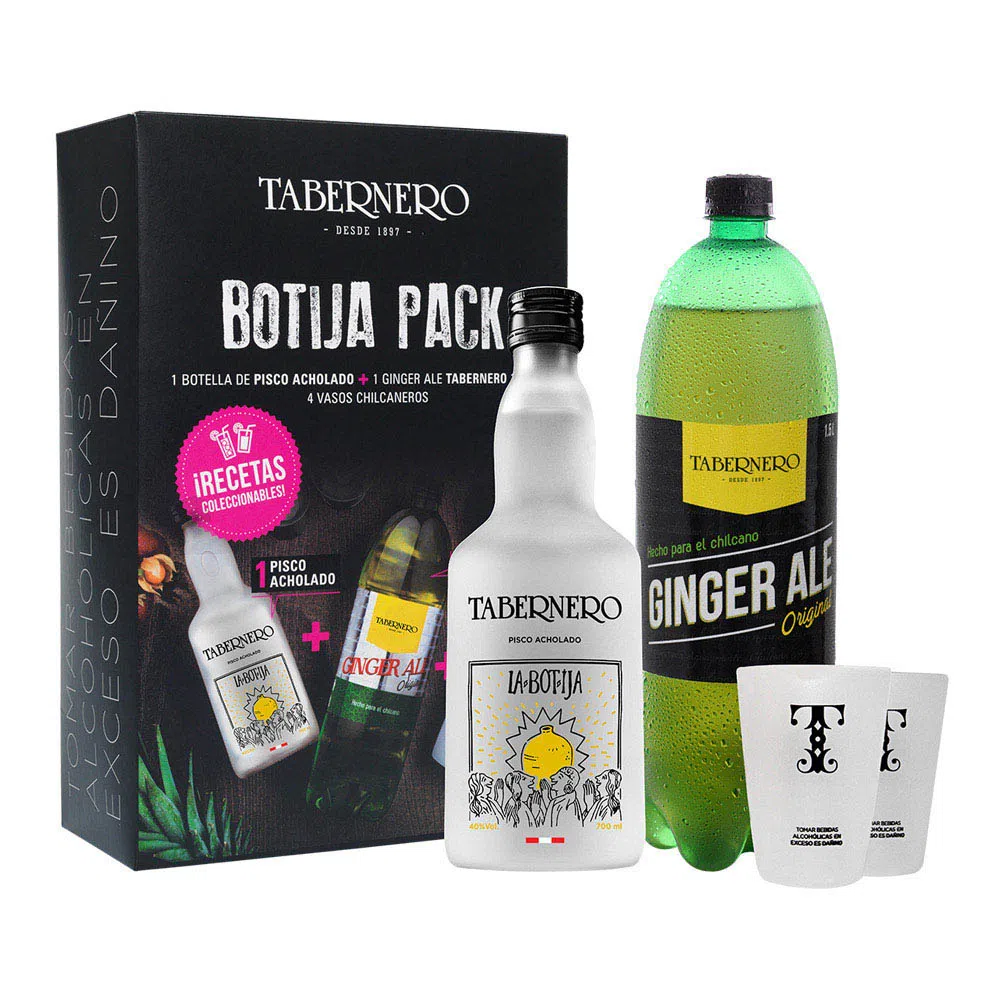 Pack pisco Tab. La botija Acho 700ML